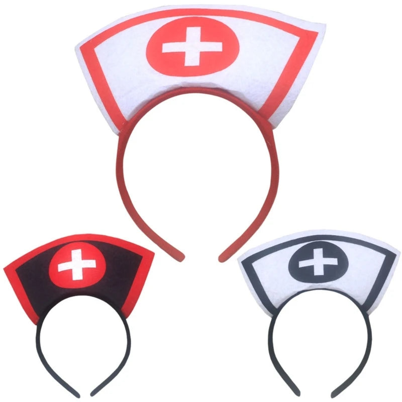 Nurse Hat Headbands Halloween Headbands Hair Accessories for Girls and Womens - product image 3