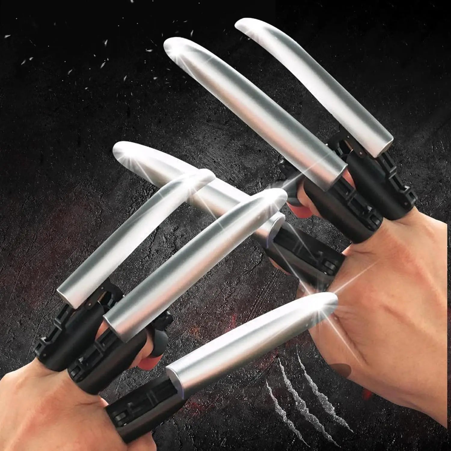 3Pcs/6Pcs Funny Anime Cosplay Wolf Claws Fingers Wear Retractable Plastic Claws Cool Folding