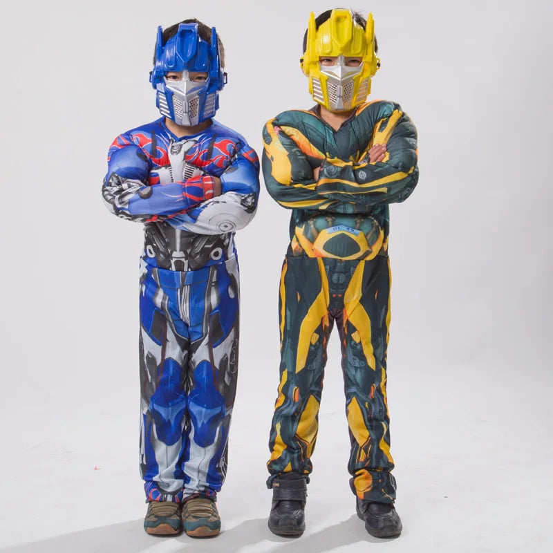 Boys Optimus Muscle Prime Fancy Dress American Boy Superhero Purim
