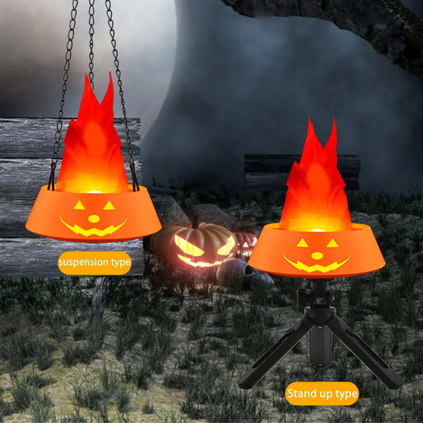 Halloween Decor Flameless Light Pendant Artificial Simulated Luminous Brazier Indoor Outdoor Light Pendant - product image 1