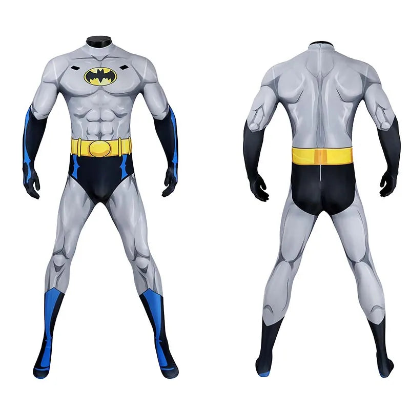 The Batman Costume Cos Animation Version Jumpsuit Halloween Props Bodysuit Adult - J25028BA / Size M