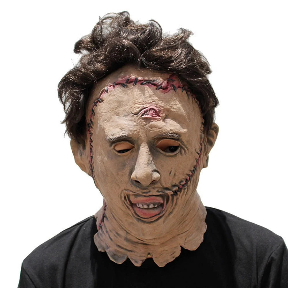 Leatherface-Inspired Horror Mask – Latex Chainsaw Costume