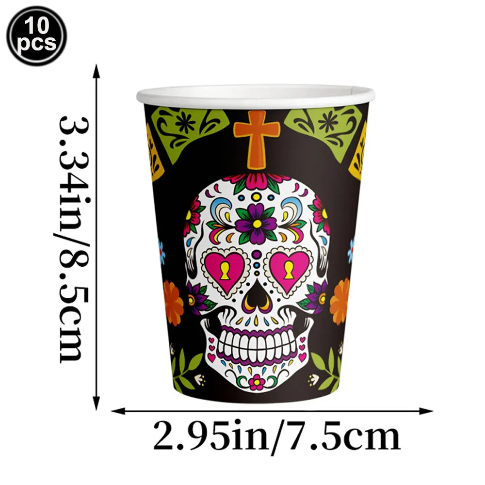 Day of the Dead Skull Party Tableware Set - product image 33