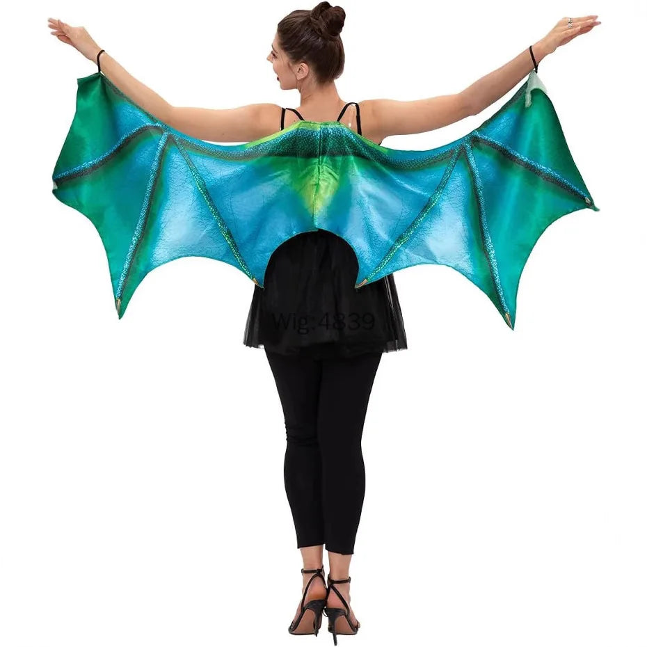 Adult Halloween Decoration Cos Animal Green Purple Wings Costume Dinosaur Dragon Demon Wings Accessorie - product image 1