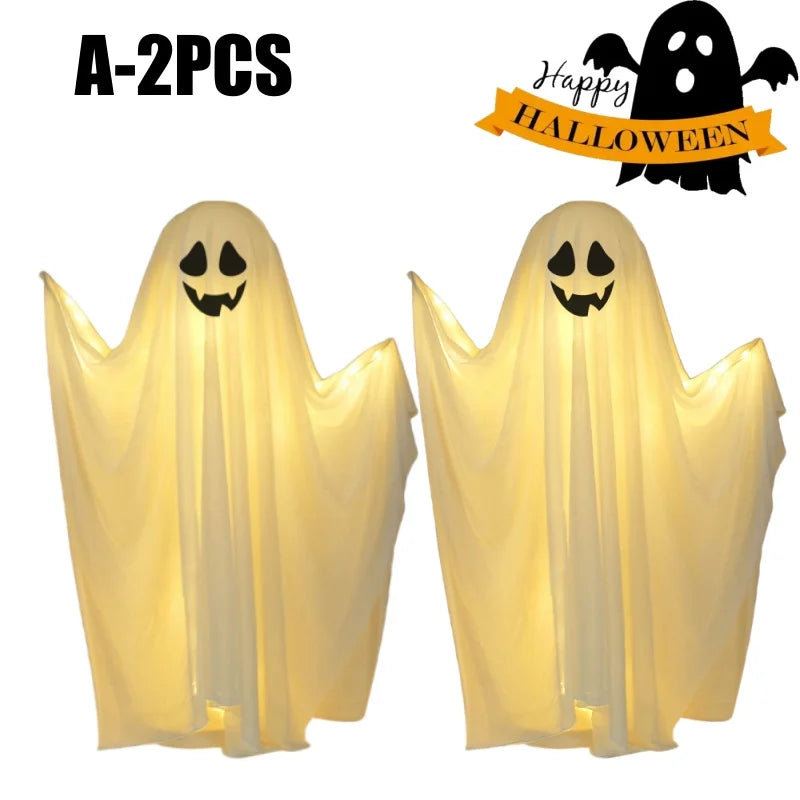 85/65-Inch Life-Size Scary Standing Ghost Glow-in-the-Dark OutdoorHalloween