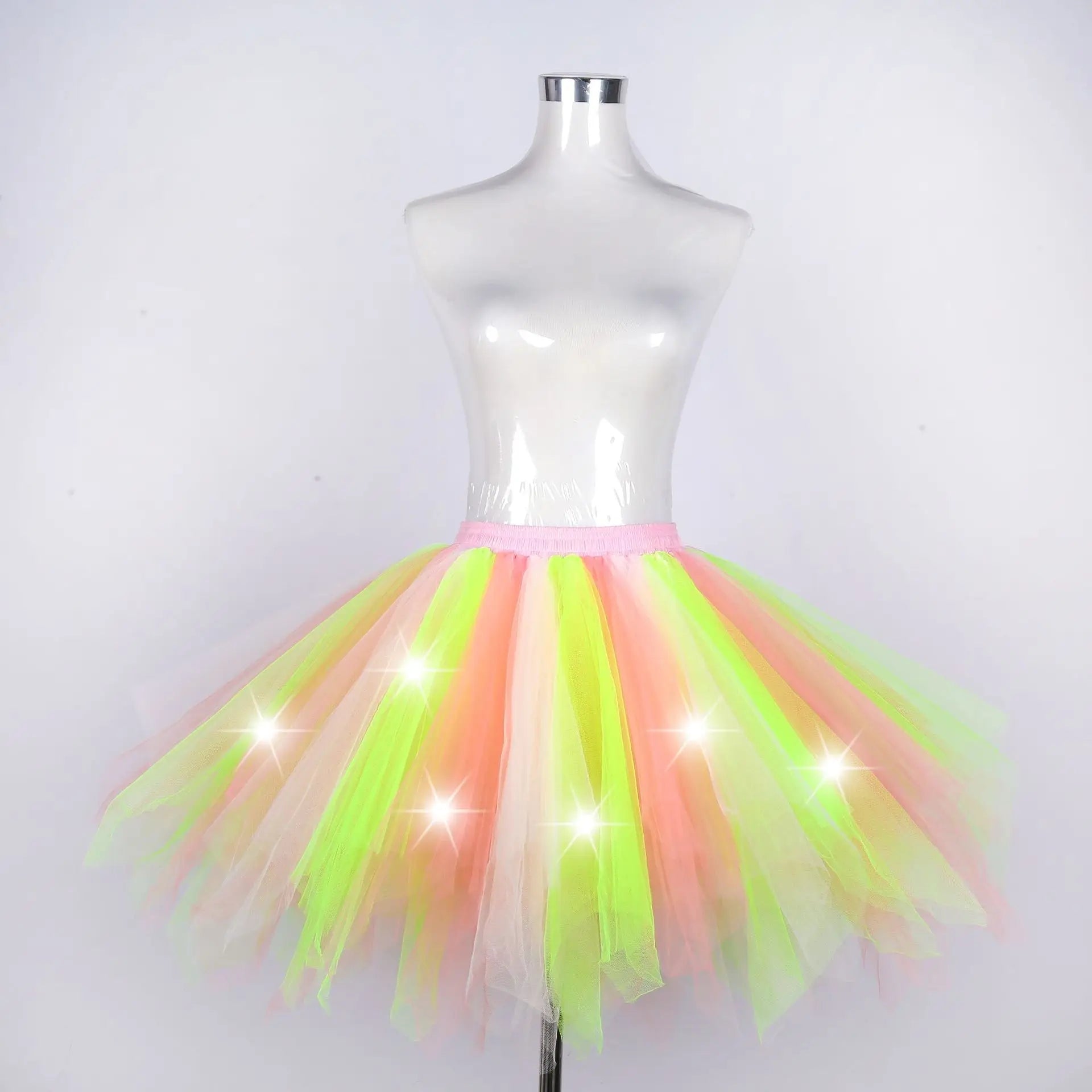 LED Light-Up Tutu Skirt & Fairy Headband Options – Neon Party Costume