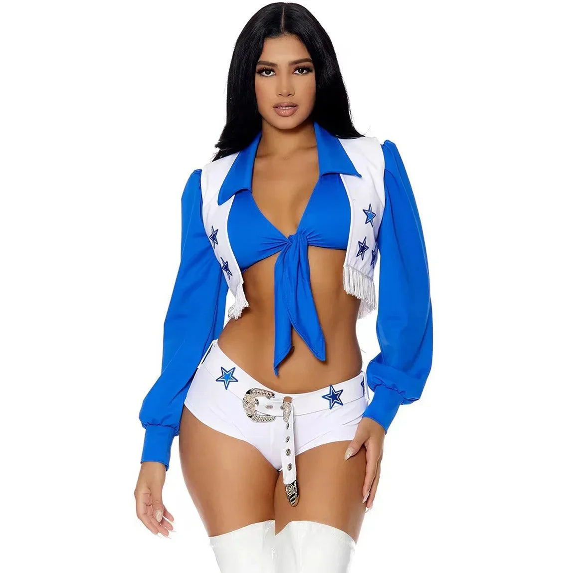 Sexy Football Babe Sports Meeting Pro Football Cheerleader-Inspired Costume Fancy