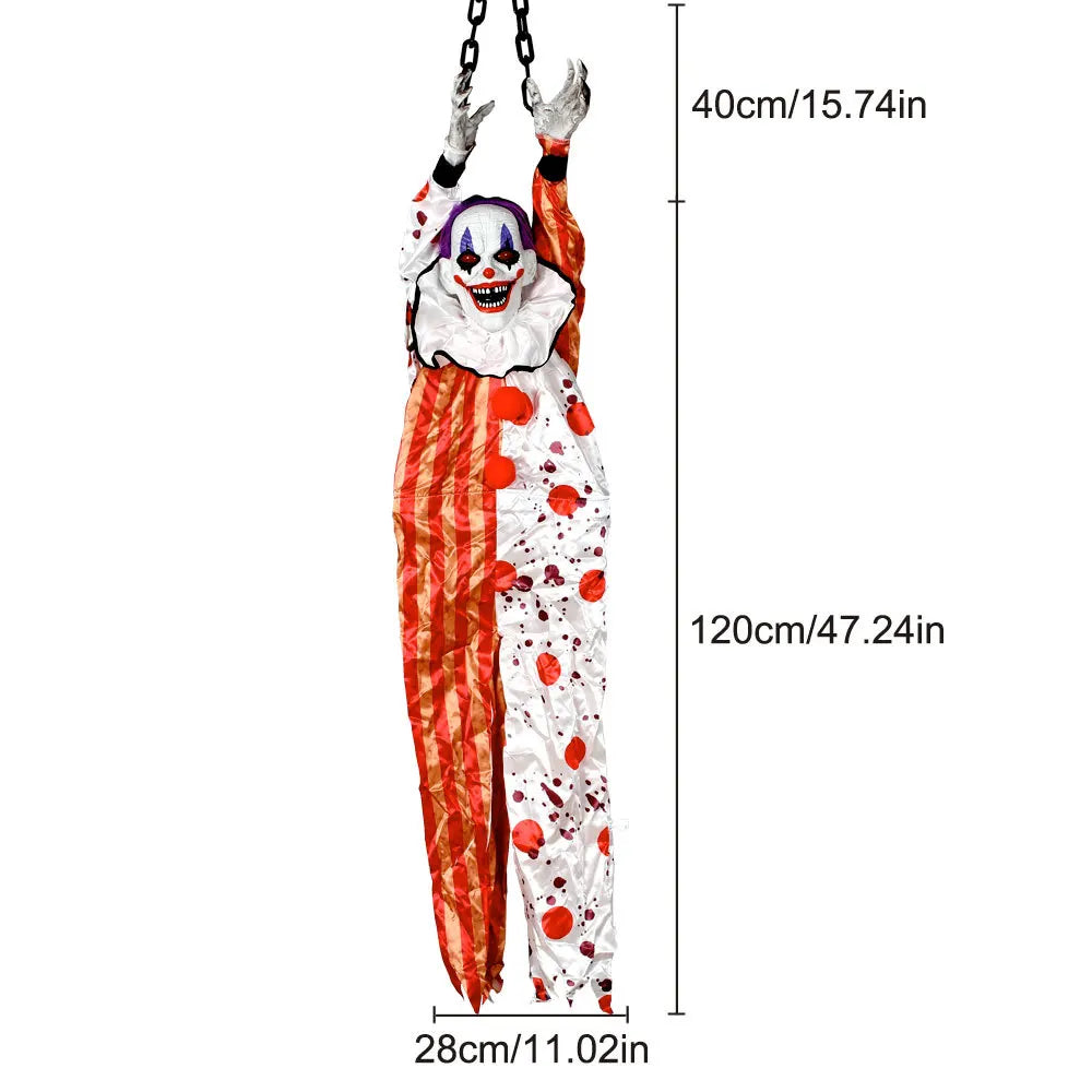 Animatronics Decoration Hanging Clown Nurse Voice Control Electric Outdoor Prop - alternate view 7