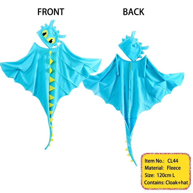 Dragon Costume Cloak with Hat Toothless Dragon Costume Cape Halloween Costumes Cosplay Dinosaur Costume - product image 8