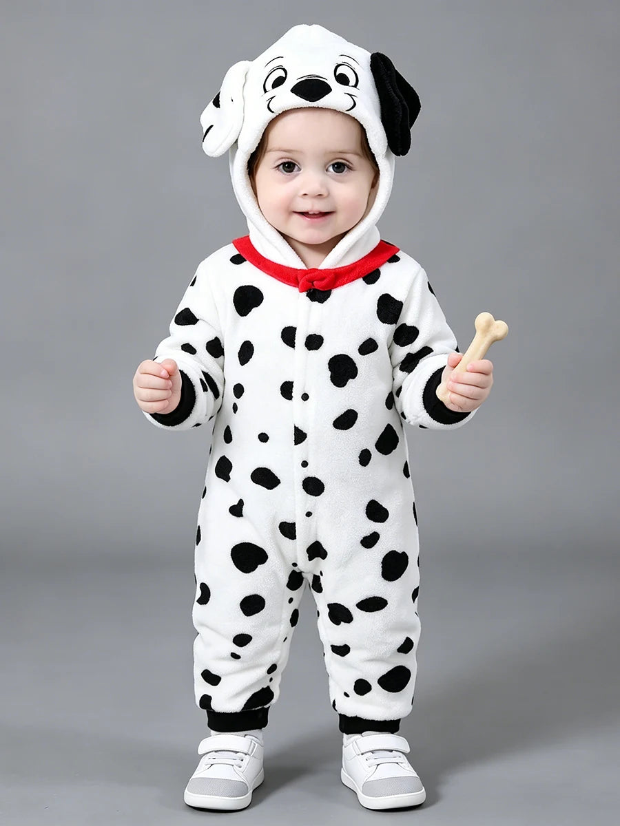 Umorden Baby Dalmatian Costume – Spotted Dog Flannel Romper