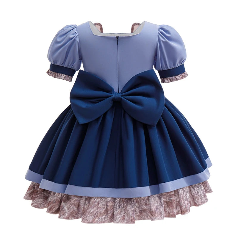 Animated Animal City Rabbit Police Officer Costume For Girls Dress Cosplay Carnival Party