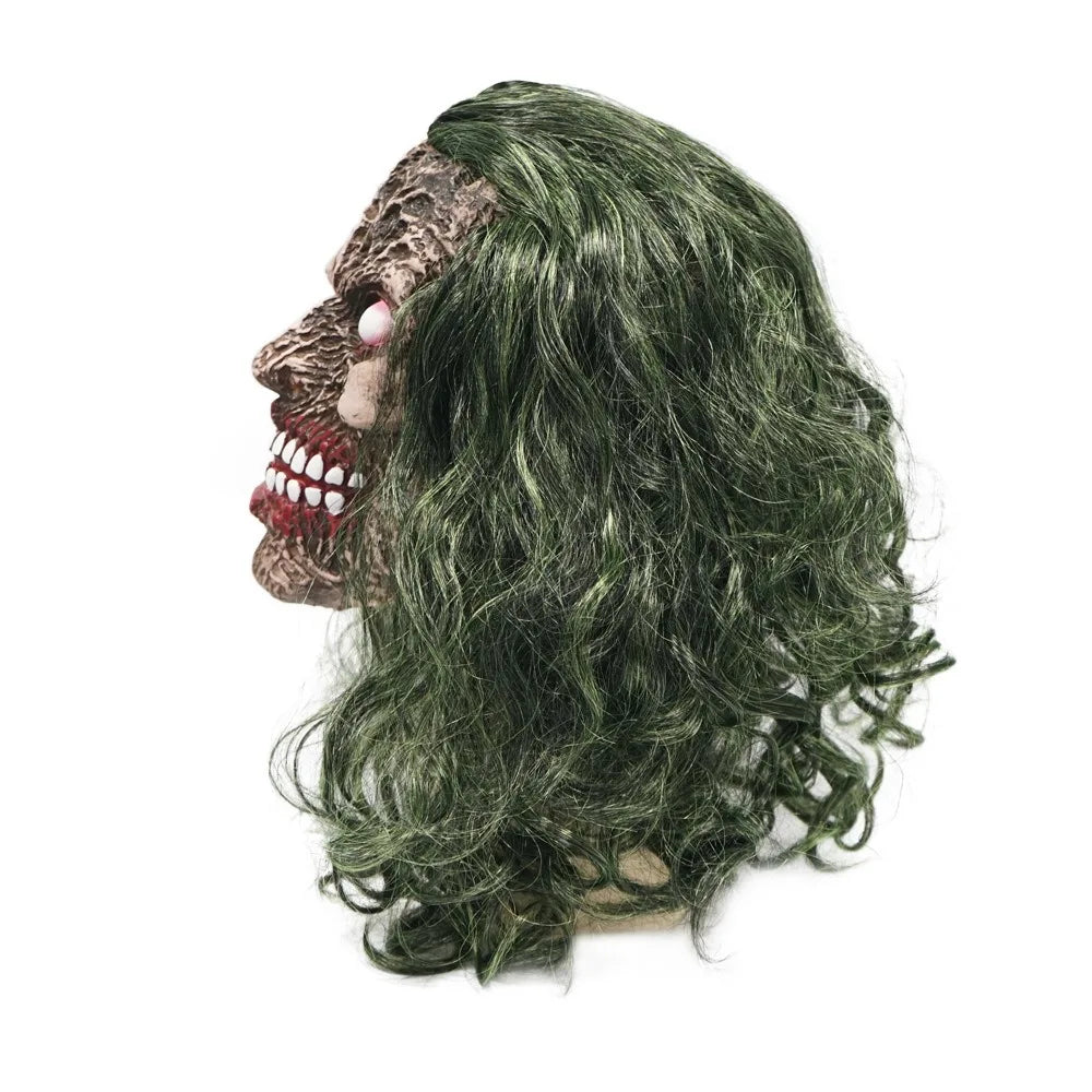 Latex Mask Costume Clown Mask Green Hair Halloween Adult Costume for Garden - View 4
