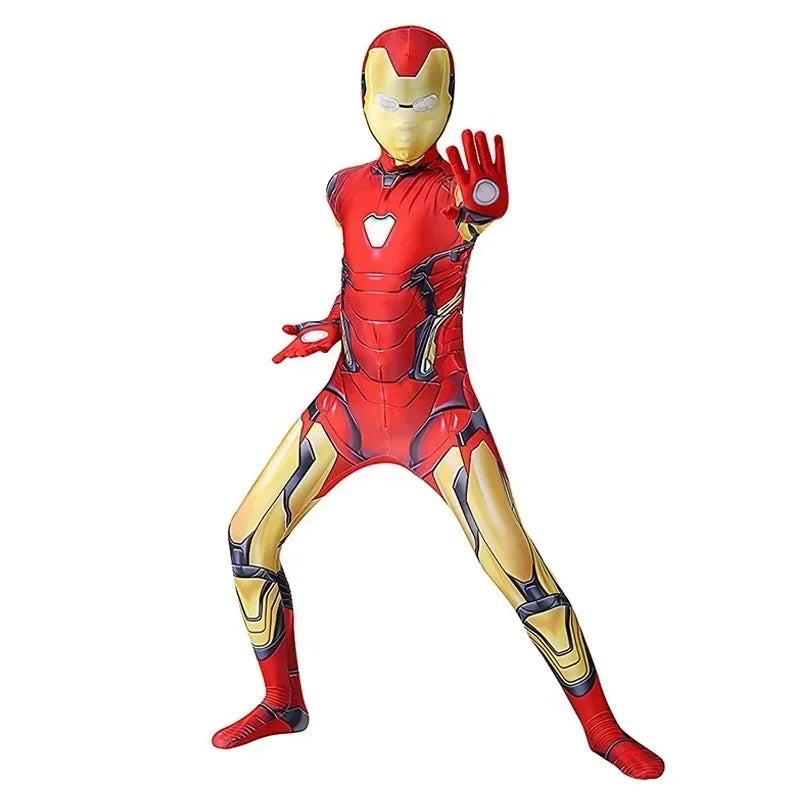 Kids Iron Man Costume Superhero Costume Cosplay Bodysuit Full Sets with Mask Halloween Costume for Kids - product image 5