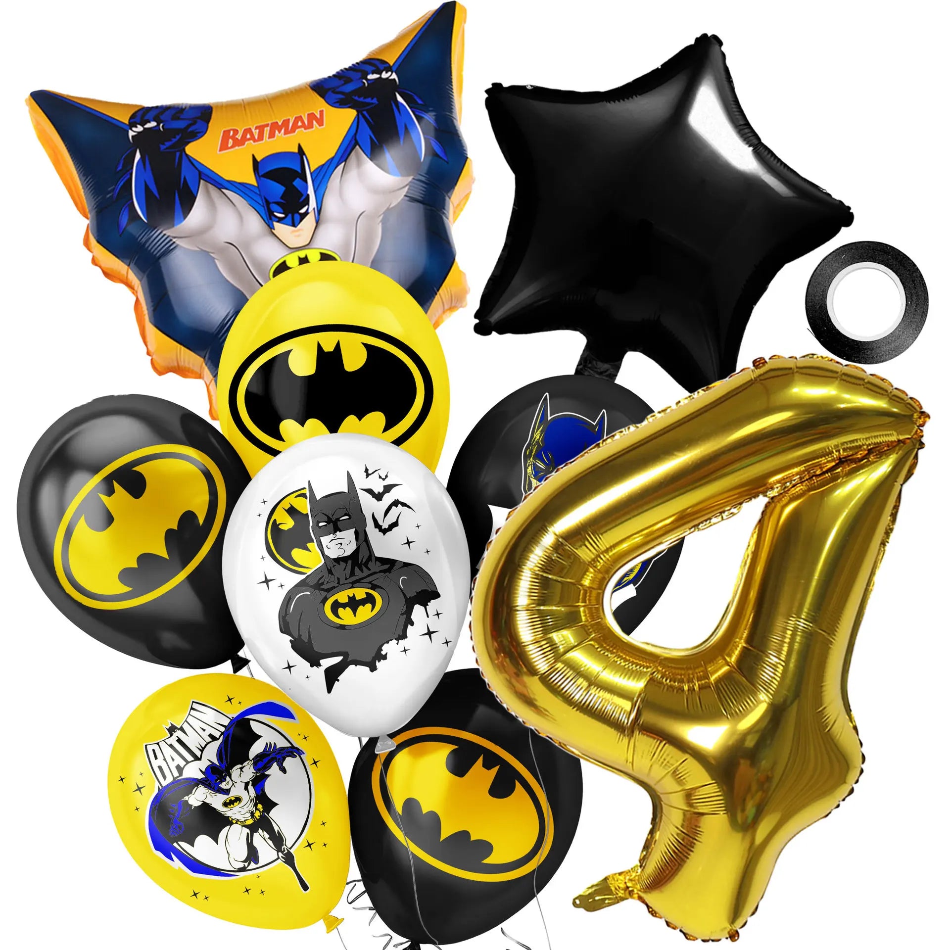 Hot New Anime Batman Balloons Set Birthday Party Decoration 1-9 Number Star Foil Balloon Kit Toys Party - product image 8