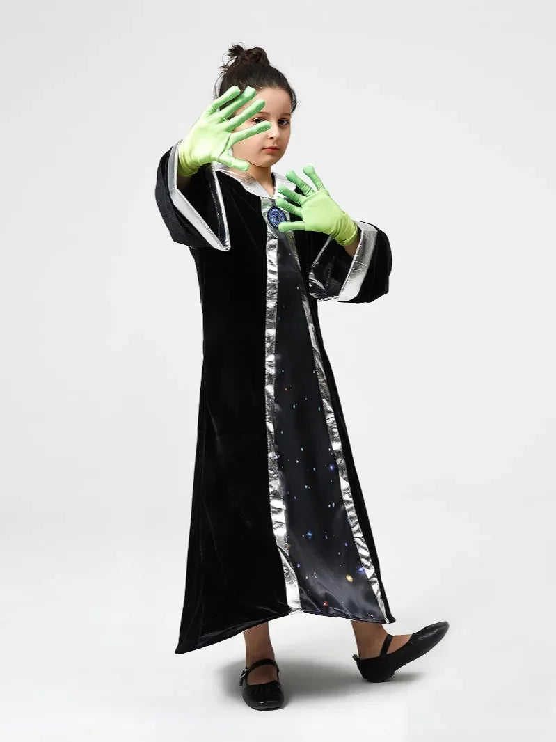 Alien Costume Memune Exclusive Boy Unisex Deep Space Lord Scary Halloween Theme Fancy - black / M