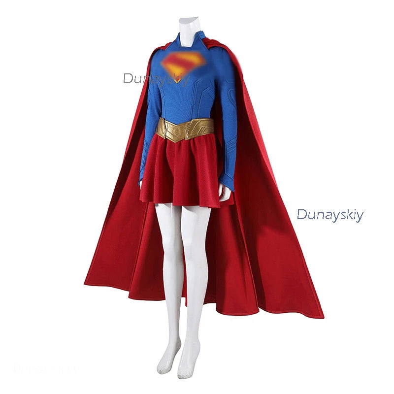 Women's Superhero Cape & Skirt Halloween Costume Set