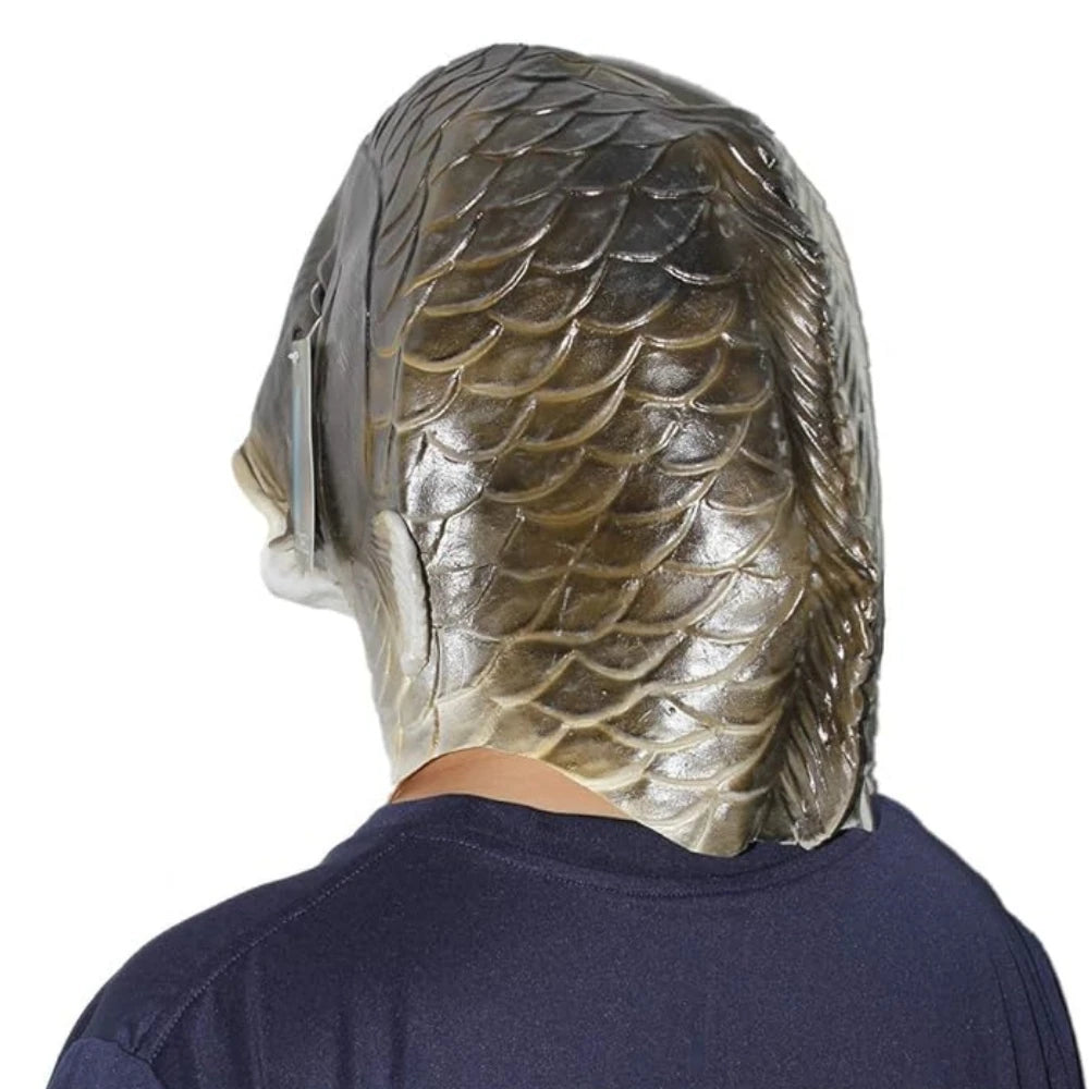 Fish Head Mask Funny Animal Black Carp Mask For Halloween BirthdayParty