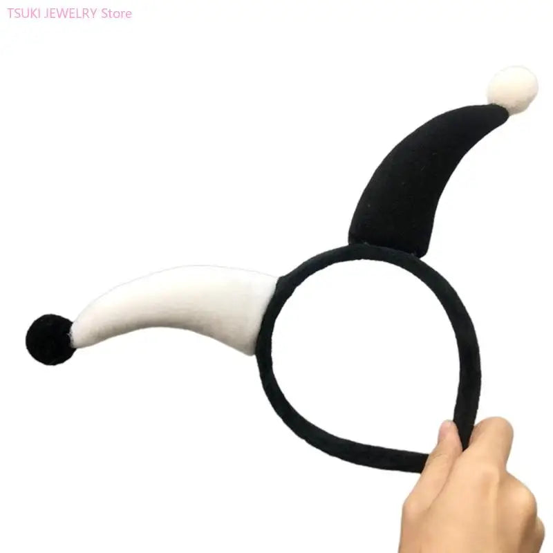 62KE Halloween Clown Color Matching Clown Horn Headband Movie Evil Hair Hoop Gothic - View 8