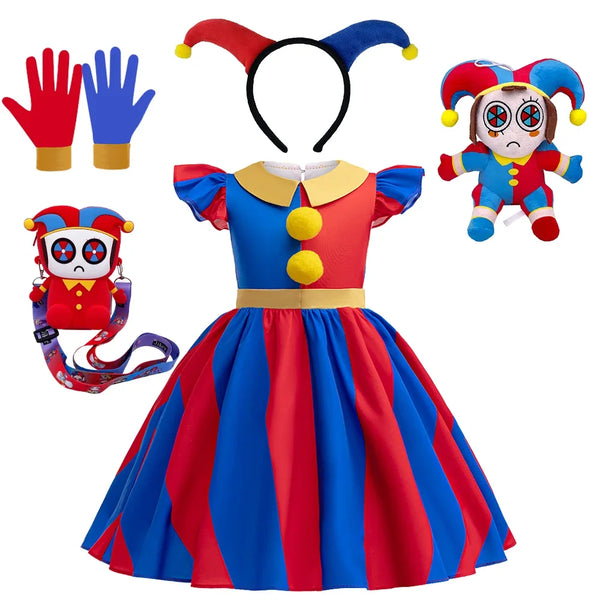 Kids' Joker Amazing Digital Circus Pomni Red Blue Clown Hat