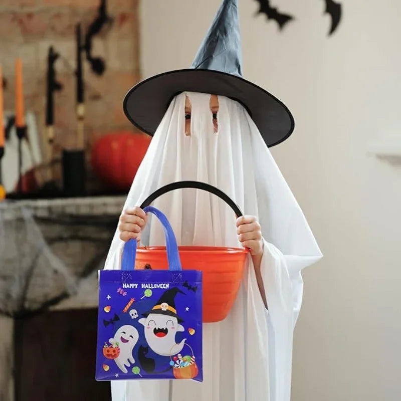 1-60PCS Halloween Candy Gift Bags Halloween Trick or Treat Bags Halloween Tote Bag with Handle Halloween - product image 4