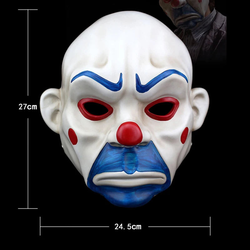 Resin Mask Collect Halloween Joker Robber Mask Adult Clown Dark Knight Scary Costume Props - View 2