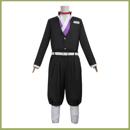 Himejima Gyomei Costume Monk Printing Outer Drape Wig Team Uniform Bracelets Man Halloween - suit / XL