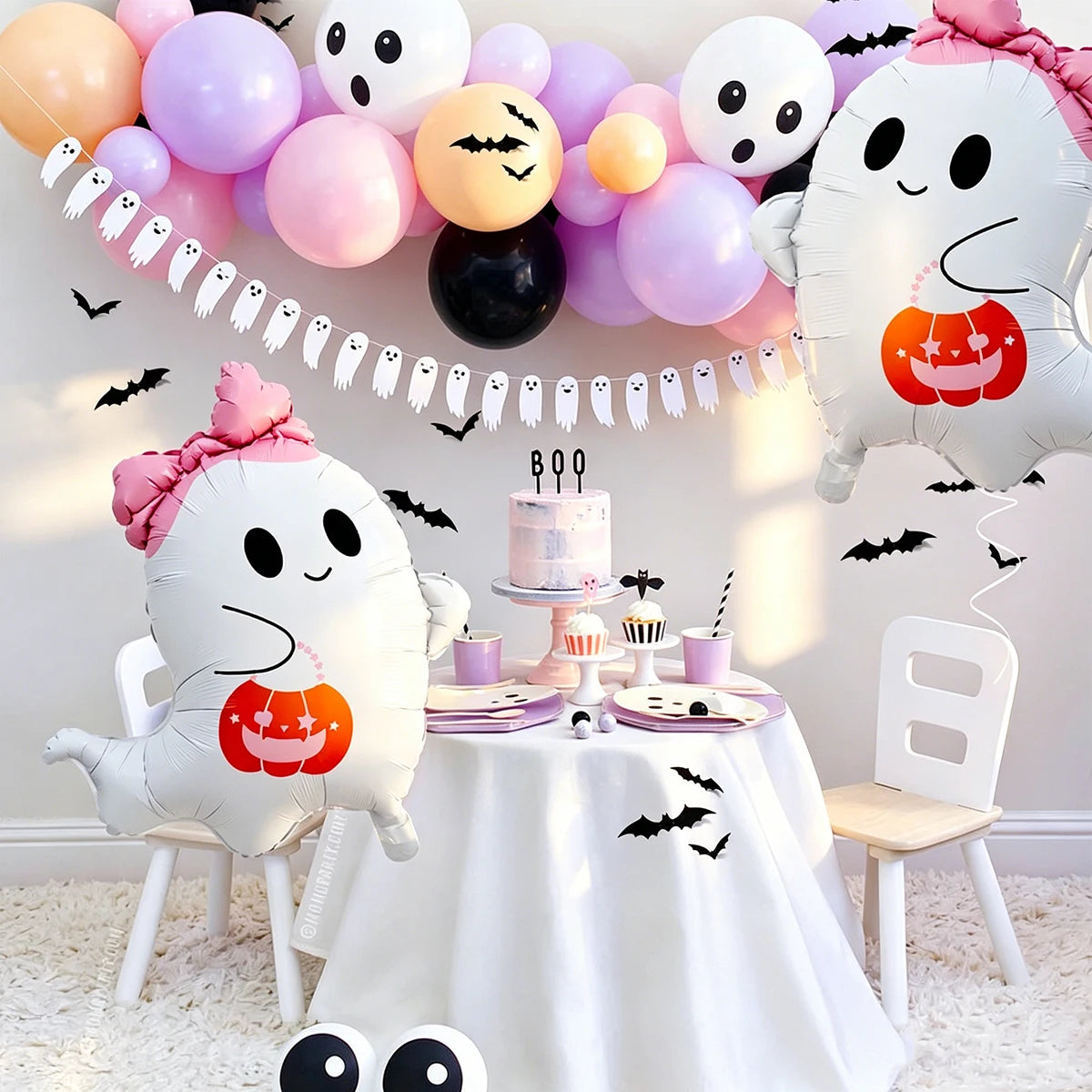 2/4pcs Halloween ghost balloon set, perfect for Halloween decorations, room decor, and spooky-themed - product image 5