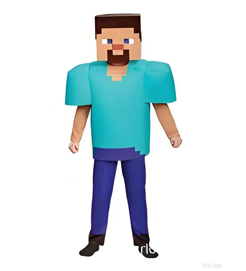 Block-World Armor Costume – Game-Inspired Kids Dress-Up
