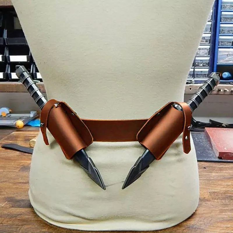 Medieval Steampunk Costume Belt Holster or Latex Dagger Prop