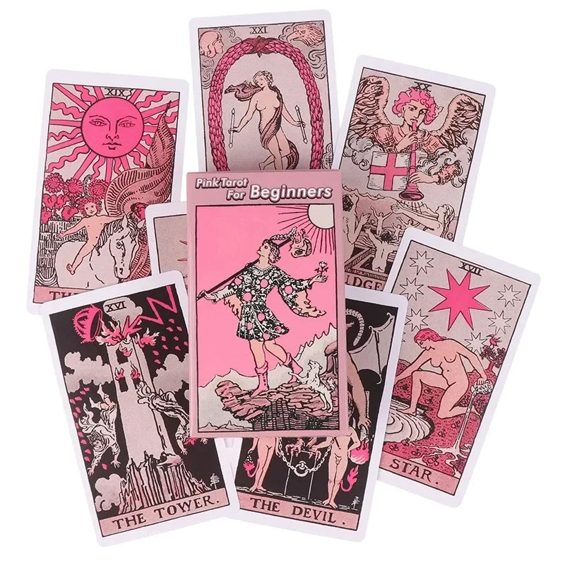 Pink Classic Tarot Deck for Beginners