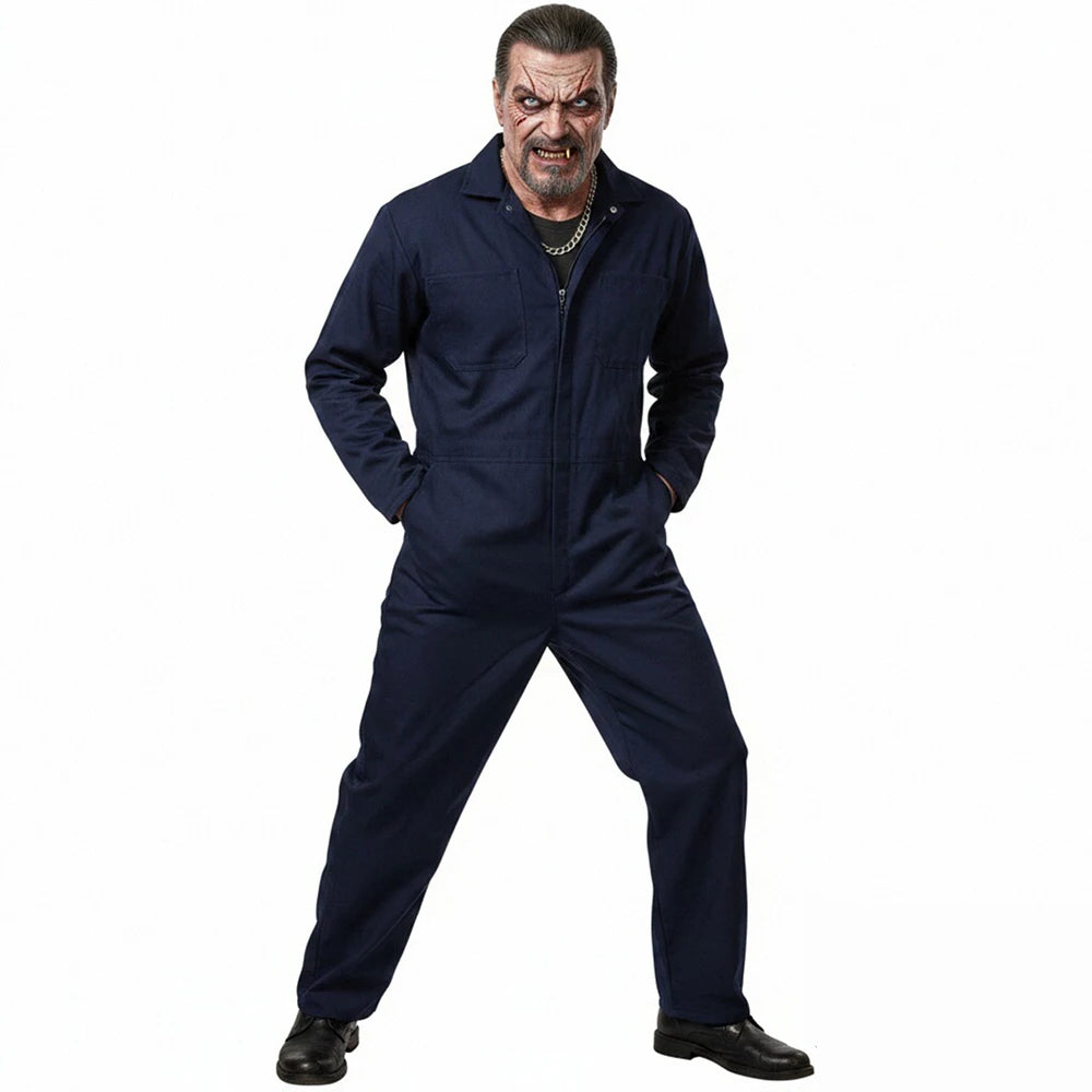 Halloween Grim Reaper Costume Workwear Jumpsuit for Horror Movie Villain Men's Overalls Halloween - product image 3