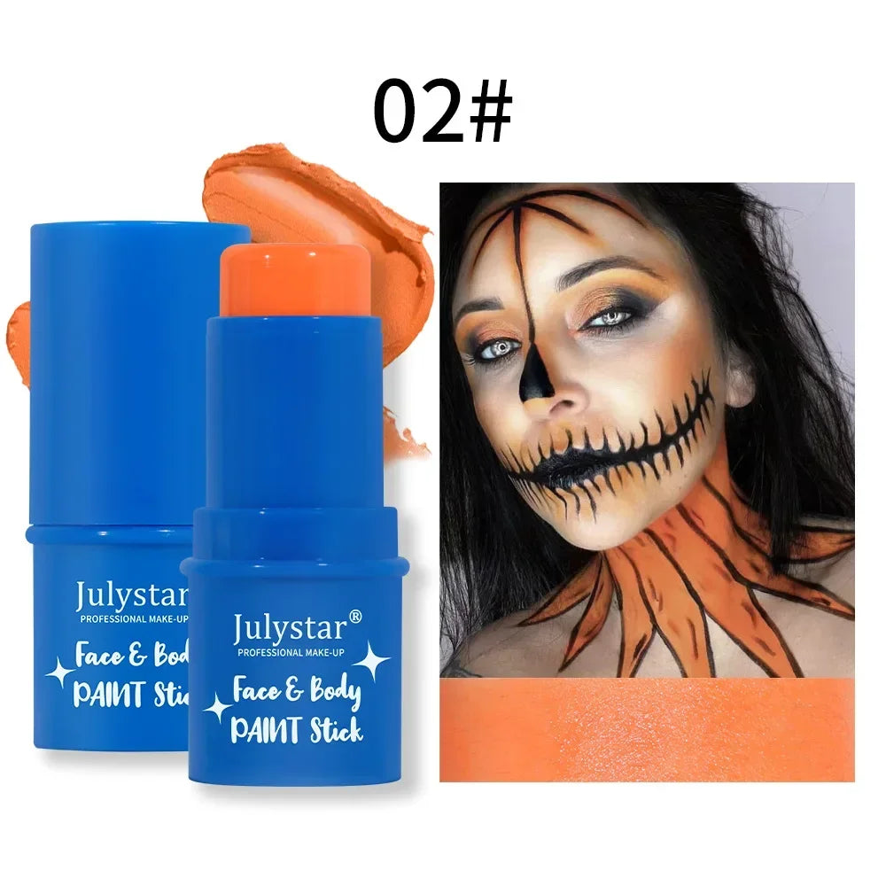 Halloween Face Body Painting Stick Cream Waterproof UV Light Neon Green Purple Pink Black White Paint Party - product image 14