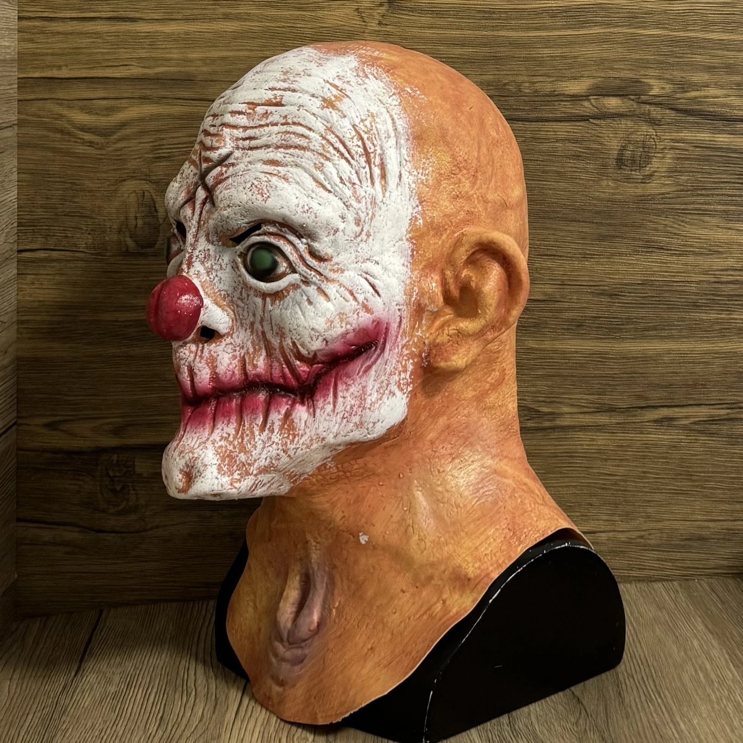 1PC Realistic Scary Clown Mask Horror Halloween Costume Props Haunted House Full Head - View 4