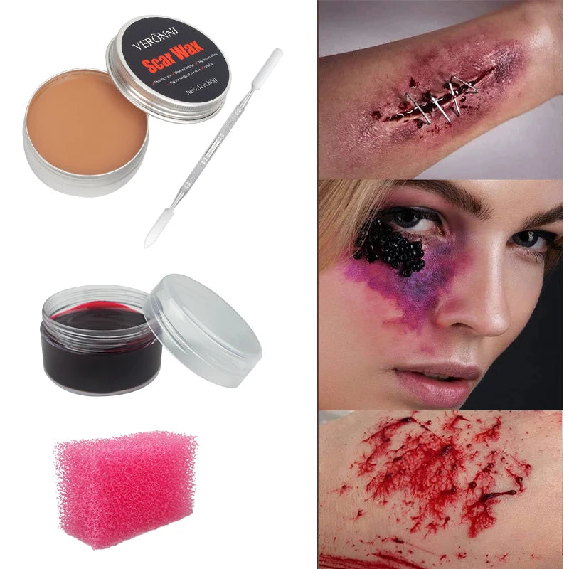 Face Body Painting Palette SFX Makeup Kit Create Special Effect - Halloween Makeup - product image 4