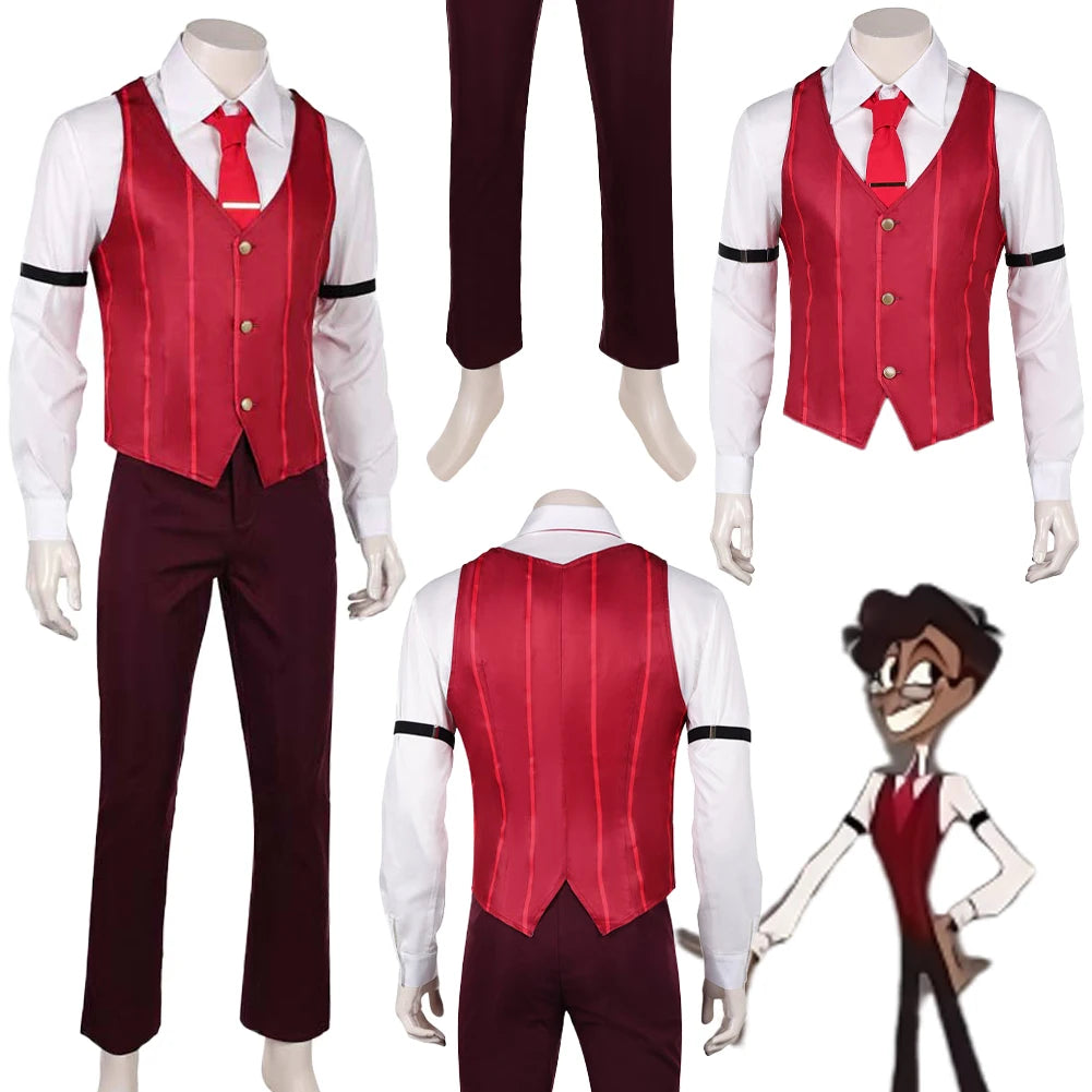 Human Alastor Costume TV Hell Inn Costume Adult Men Fantasy Halloween - Body Data / XS