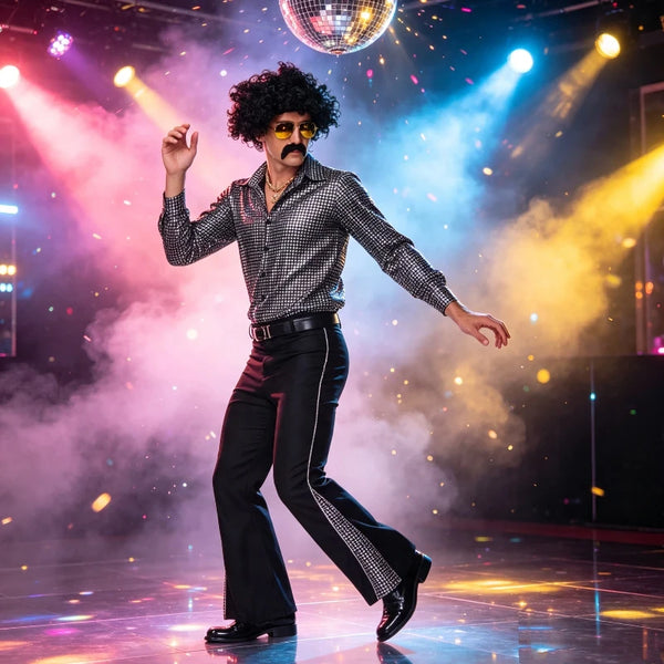 Festival Music Hippie Costumes Set 70s 80s Cosplay Costume Suit Men Fancy Disguise Vintage Rock Disco Club Set - product image 1