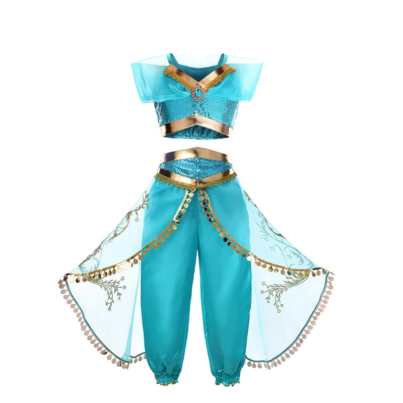 Jasmine-Inspired Princess Costume for Girls | Arabian Dress-Up Set