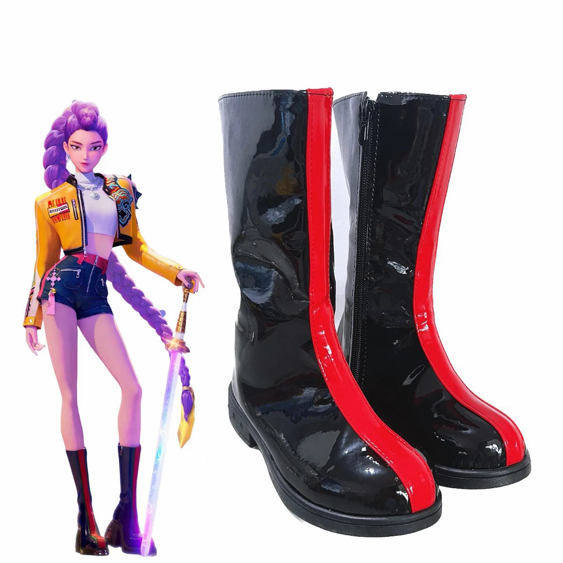 Children Cosplay Performance Costume Shoes K-POP Rumi Group Concert Halloween Mira Zoey Boots Shoes - product image 6