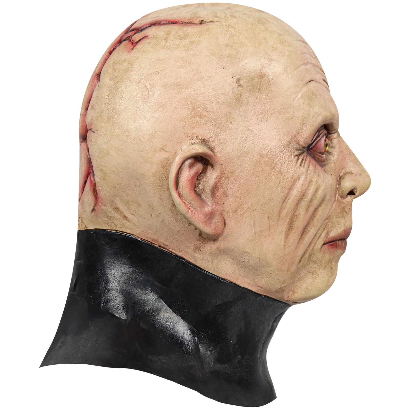 Halloween Scary Old Man Mask Evil Demon Costume Mask with Red Eye Hairless Gathering - View 2