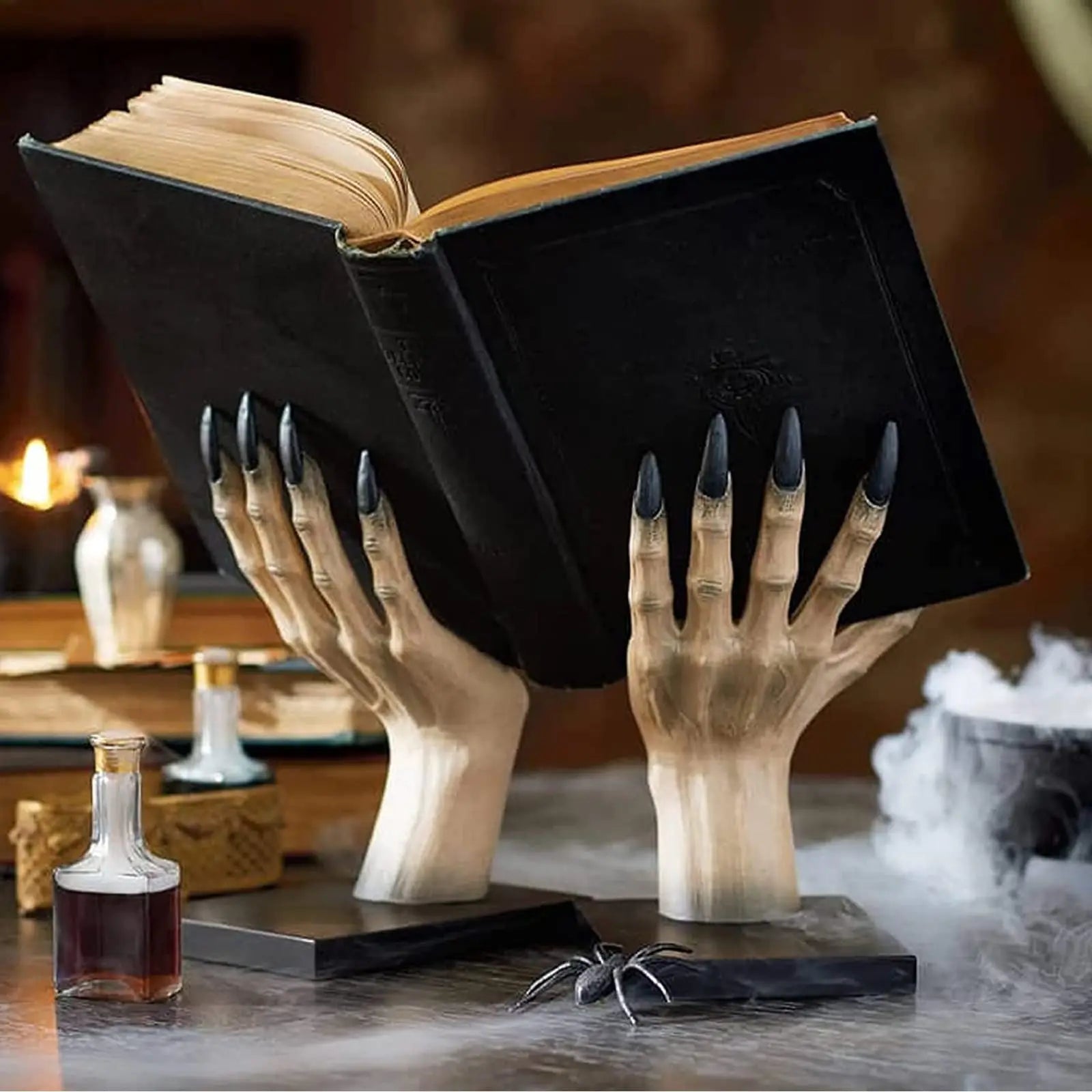Halloween Bookends Decor Gothic Home Decor Bookends Shelves Unique Scary Monster Hand Book Ends Spooky - product image 2