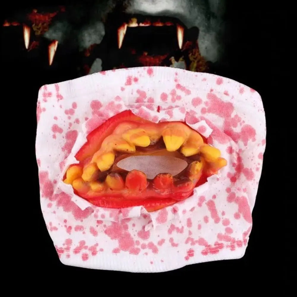 Ghost Realistic Blood Stain Mittens Zombie Props Mask