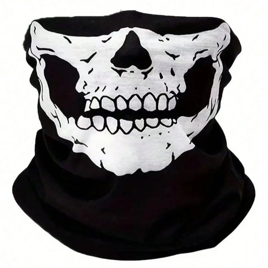 Movable Jaw Skull Mask & Skeleton Gloves – 3-Piece Horror Costume Set