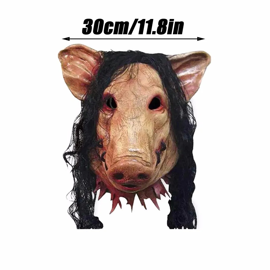 Horror Latex Animal Pig Mask Novelty Halloween Carvial Easter Costume Accessory Cosplay WineParty