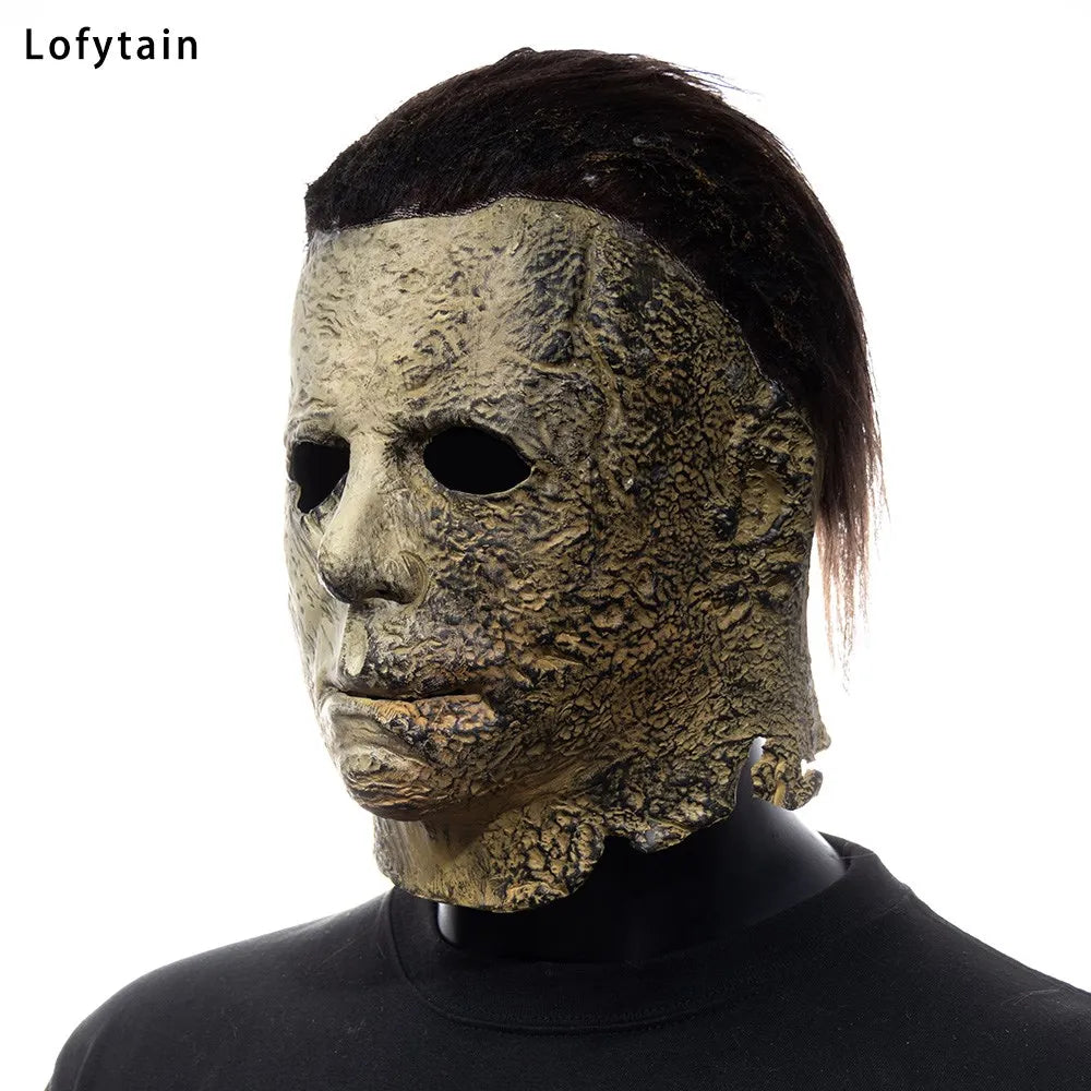 Lofytain 2022 Ends Michael Myers Horror Mask Bloody Creepy Demon Killer Latex Prop - alternate view 5