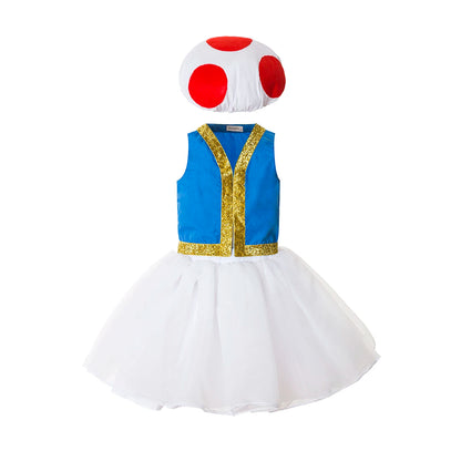 Kids' Mushroom Hat Pink Red White Costume - alternate view 10