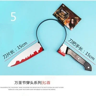 Dog/Cat/Pet Halloween Funny Scary Toys Perform Props Plastic Ax Saw Nail Knife - product image 7