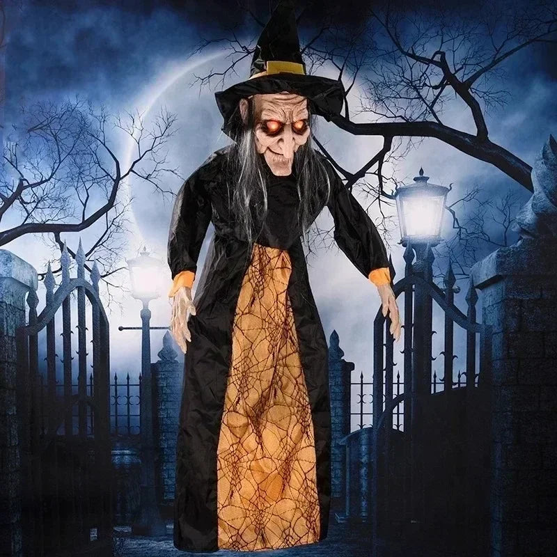 Halloween Witch Ghost Decor Horror Pendant Glowing Prank Props Electric Toys - product image 2