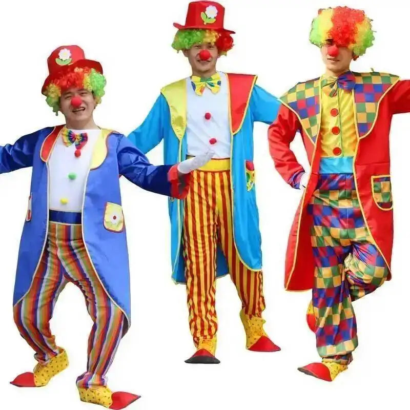 Adults Clown Costumes Joker Bodysuit for Men Magician Performance Fancy Halloween Outfits - Zc-014 / 4xl height165-175cm