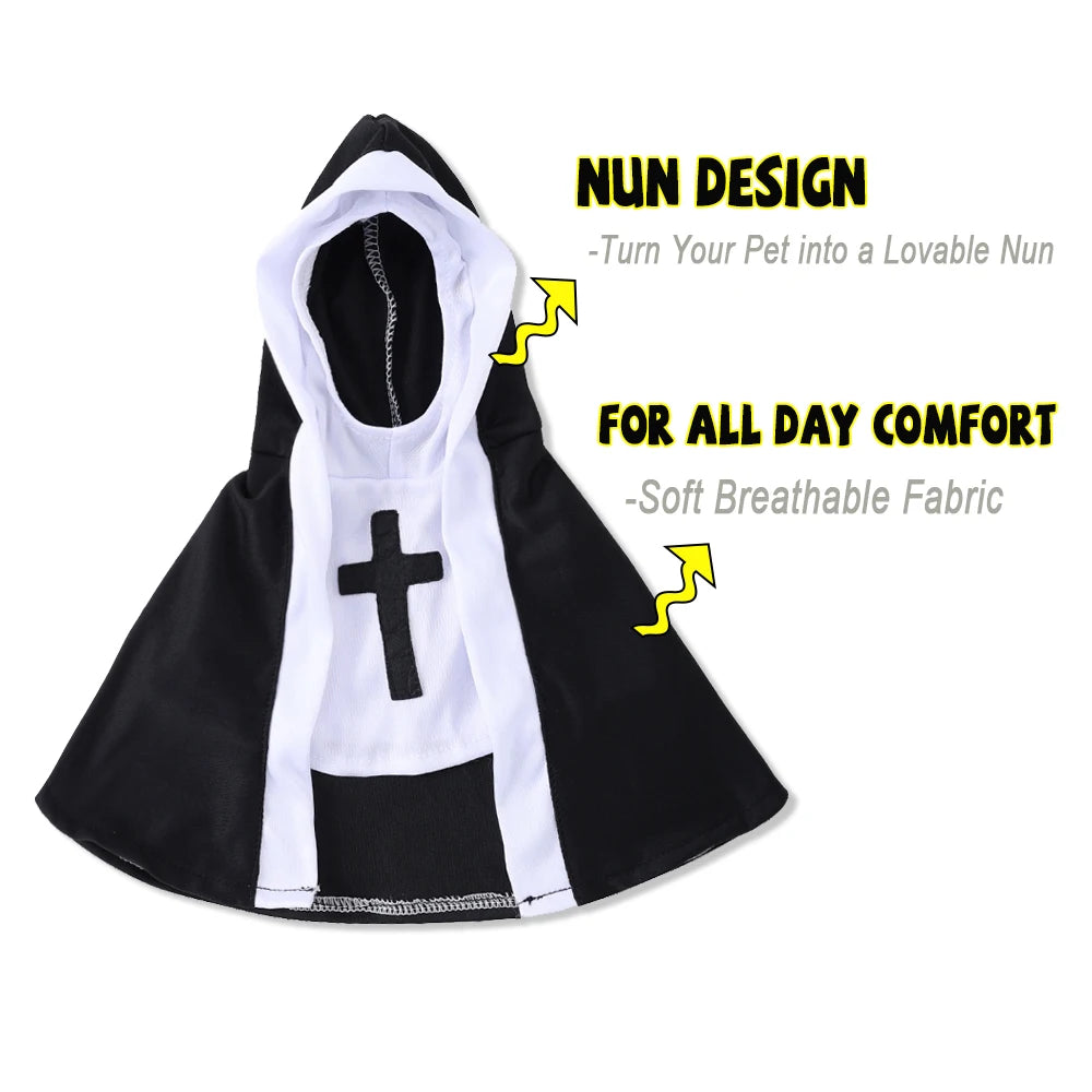 Pet Nun Funny Small Large Dogs Cats Dog Priest Costume - alternate view 3