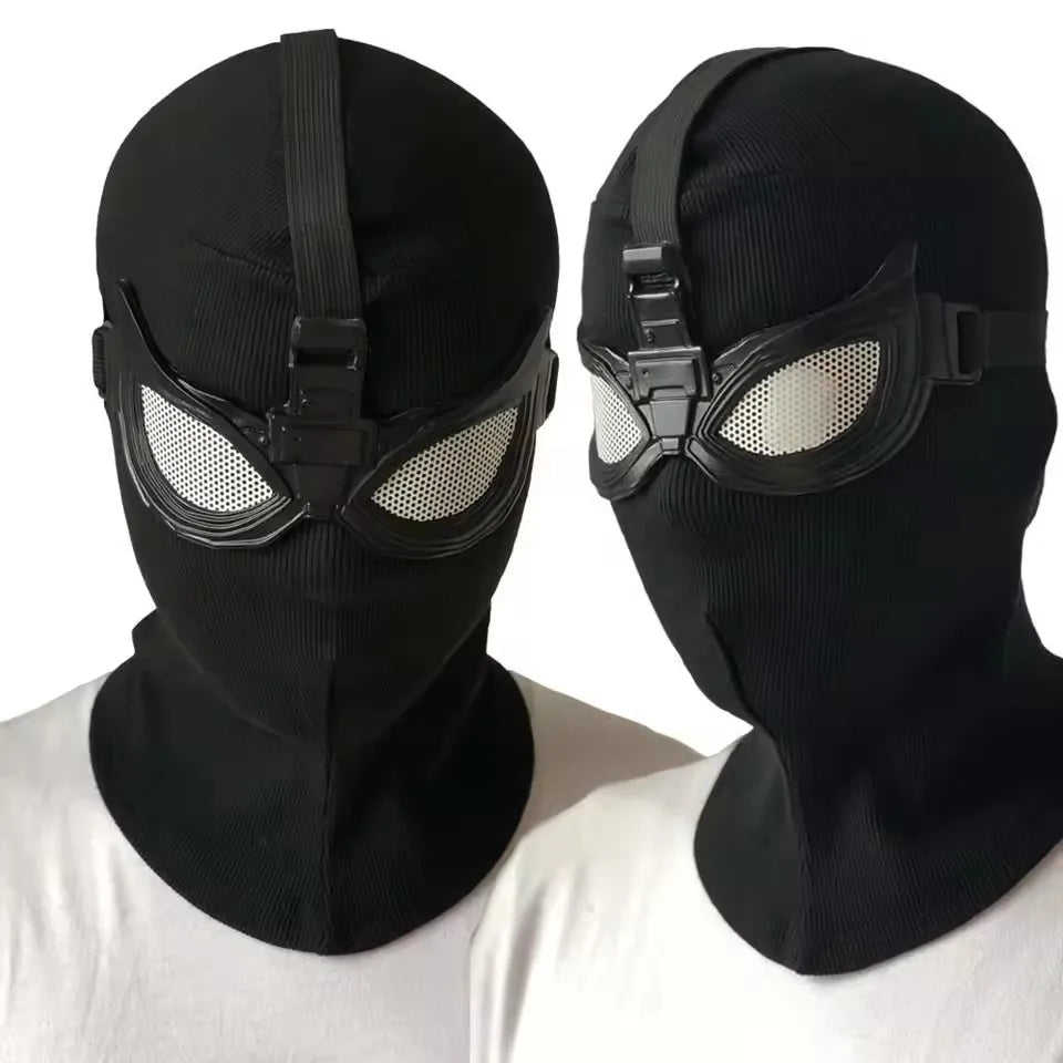 Superhero Peter Parker Spider Mask Costume Stealth Suit Black Helmet Halloween Costume - View 3